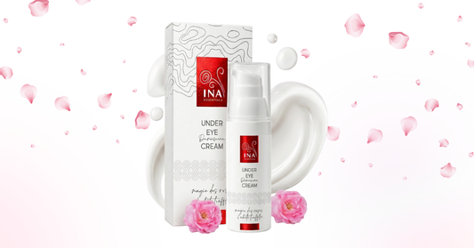 Rose Eye Lift paakių kremas nuo raukšlių su dėžute ir rožių žiedlapiais