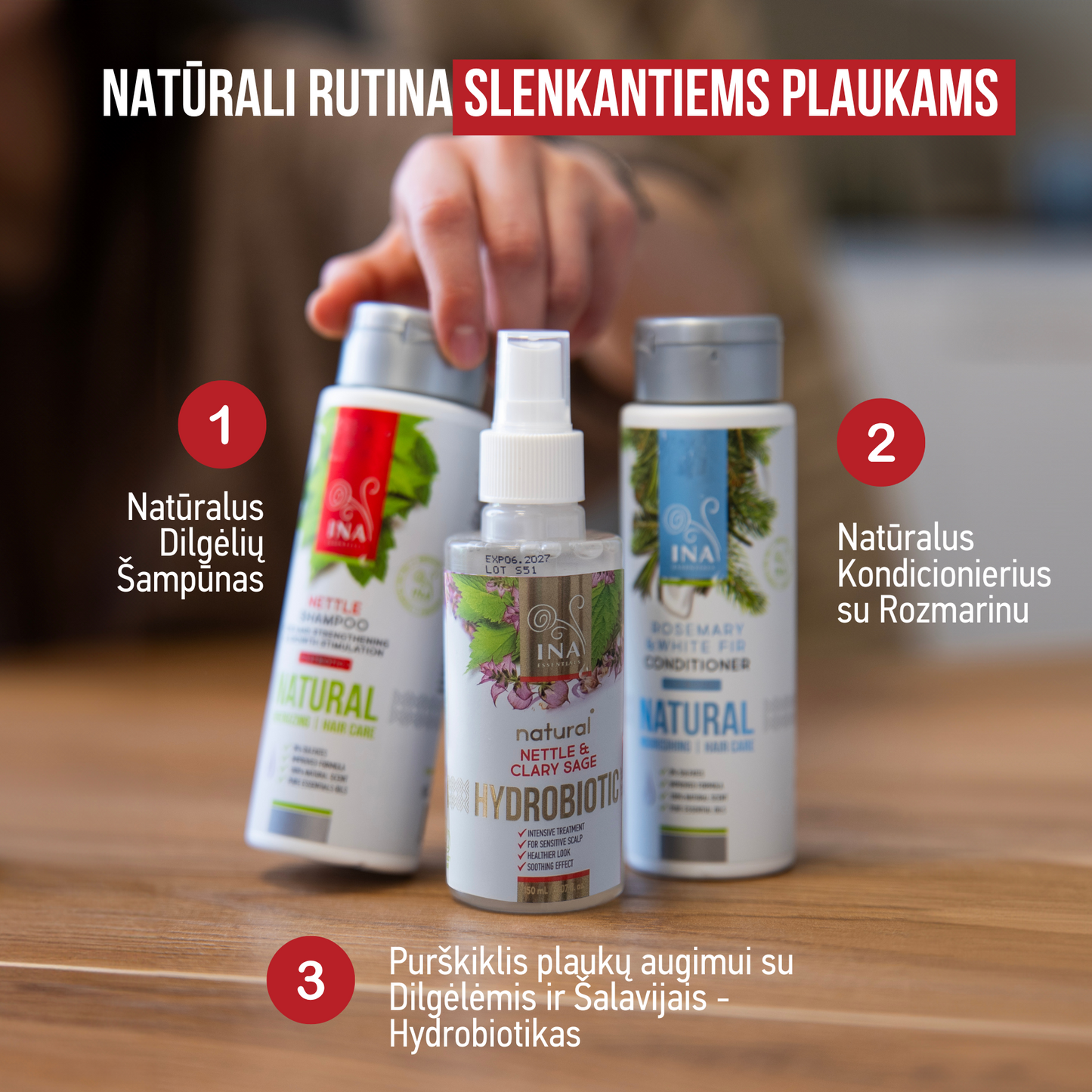 RoutINA slenkantiems plaukams ™ Jai - ilgalaikis sprendimas nuo Plaukų slinkimo