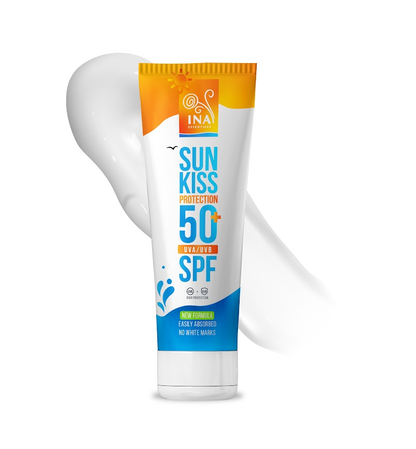 Šeimos rinkinys apsaugai nuo saulės – 2+1 Natūralus Veido ir Kūno Apsaugos nuo Saulės Kremas SPF 50+ su Organine Baltąja Egle