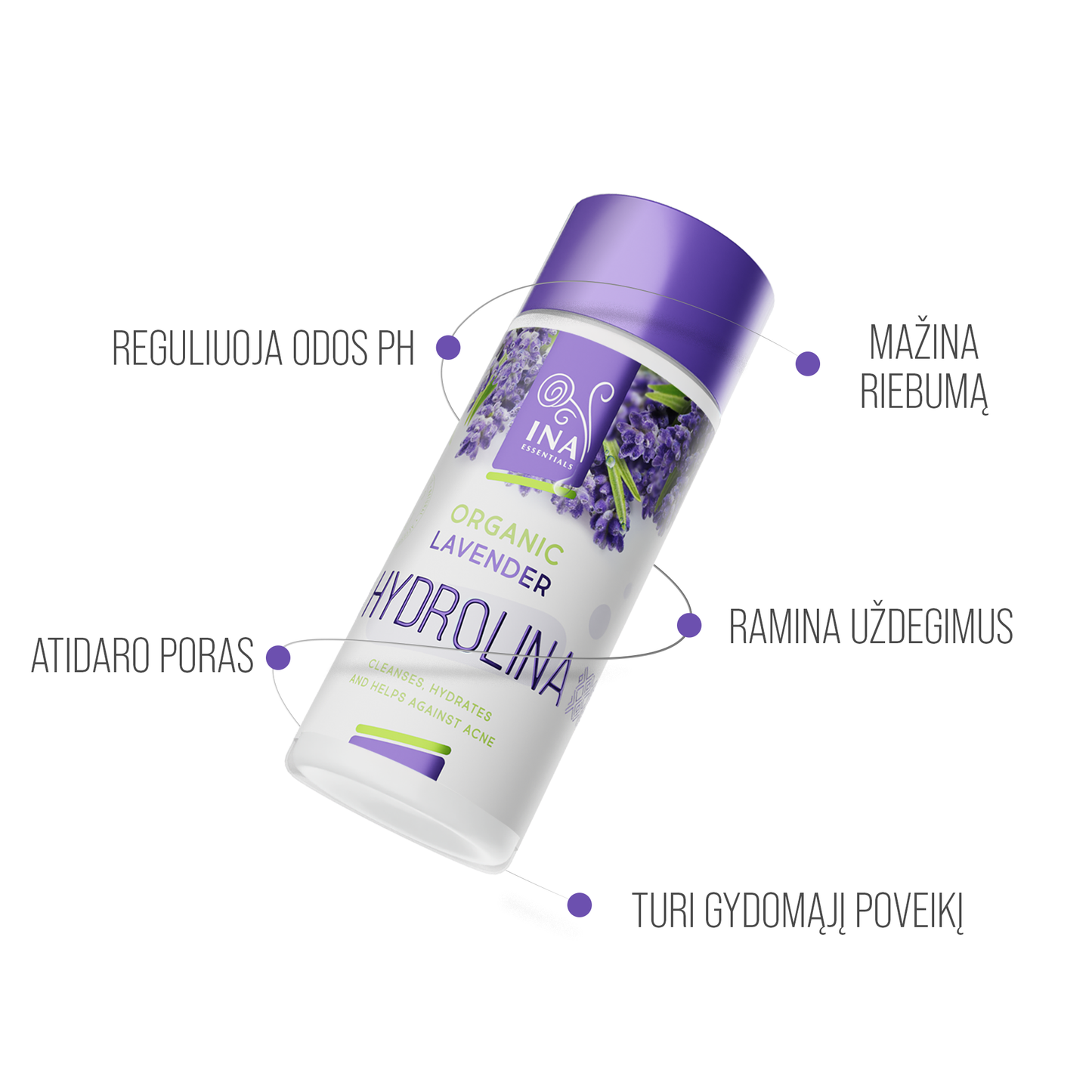 YPATINGA PRIEIGA 3X Ekologiškas Levandų vanduo - Hydrolina nuo Aknė