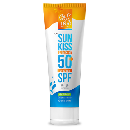 YPATINGA PRIEIGA Natūralus Veido ir Kūno Apsaugos nuo Saulės Kremas SPF 50+ su Organine Baltąja Egle