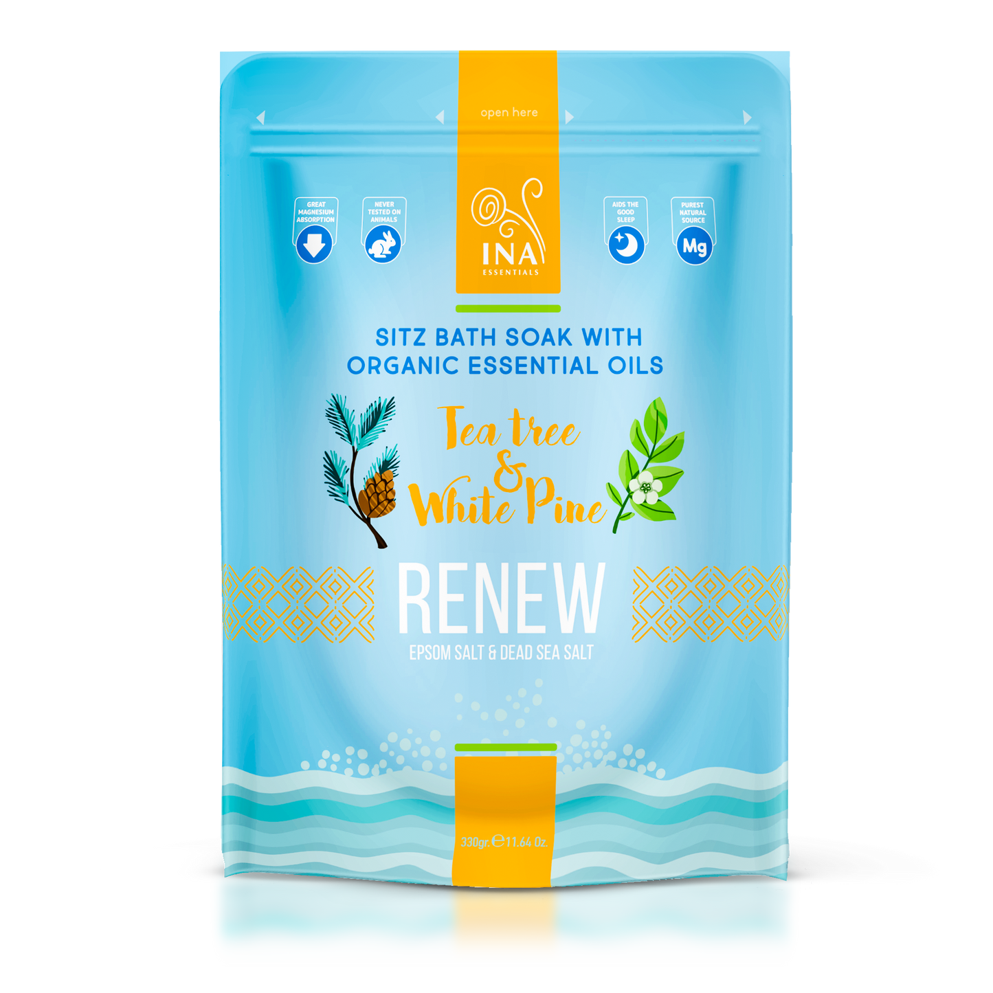 Renew - Vonios druska su Arbatmedžiu ir Baltąja Pušimi Pavargusioms kojoms nuo nagų Grybelio