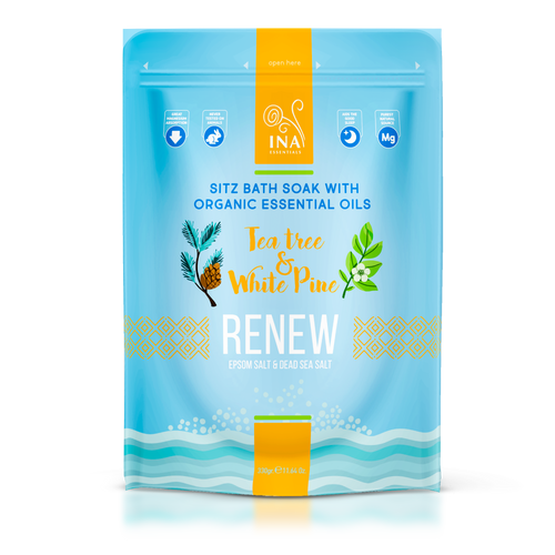 Renew - Vonios druska su Arbatmedžiu ir Baltąja Pušimi Pavargusioms kojoms nuo nagų Grybelio